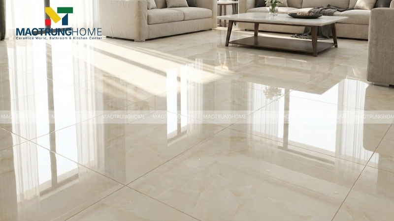 Gạch men bóng phù hợp với các căn hộ nhỏ
