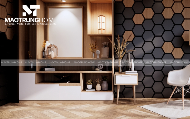 Điểm nhấn ấn tượng cho sàn nhà bằng cách xếp gạch chéo đan xen