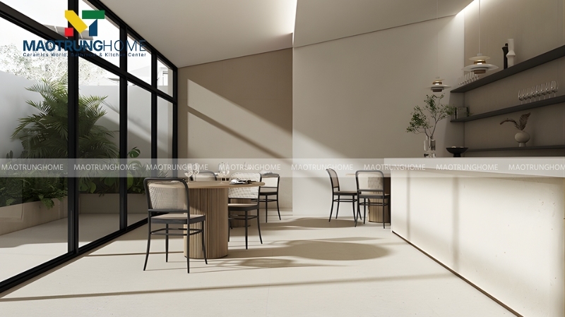 Mẫu gạch Granite khổ lớn cho không gian mở