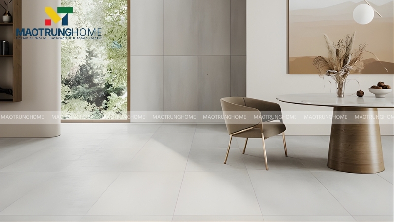 Với phòng nhỏ, gia chủ nên chọn gạch màu sáng