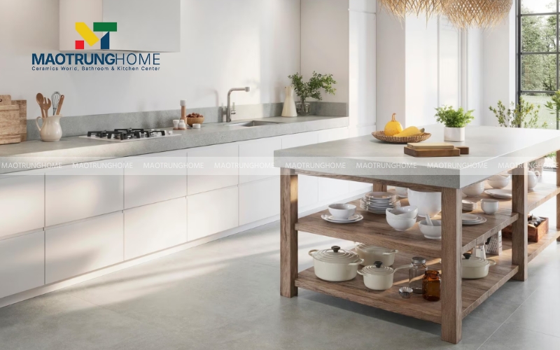 Vẻ đẹp thô mộc từ bề mặt gạch màu nâu đất phong cách công nghiệp