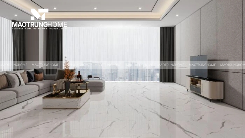 Chọn gạch cho phòng khách diện tích lớn