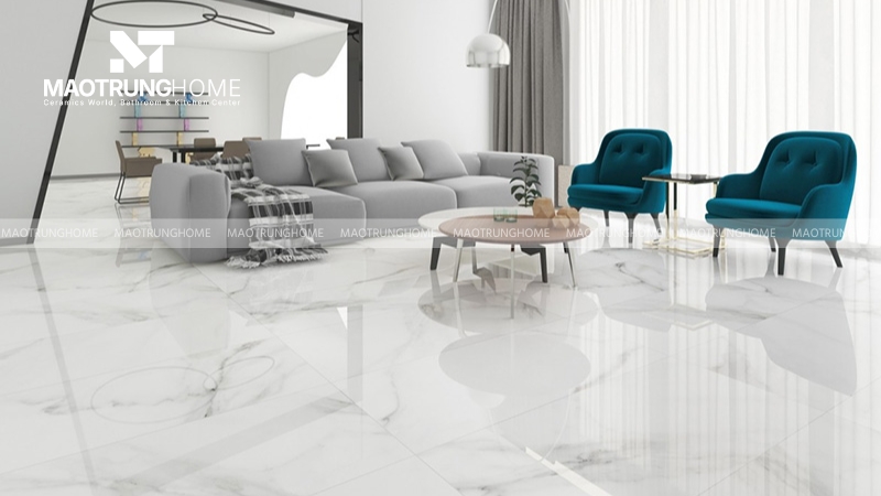 Gạch lát nền tông sáng luôn là lựa chọn ưu tiên