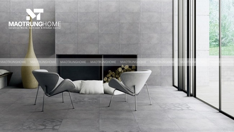 Gia chủ nên chọn kích thước gạch 60x60cm hoặc 80x80cm để dễ thi công