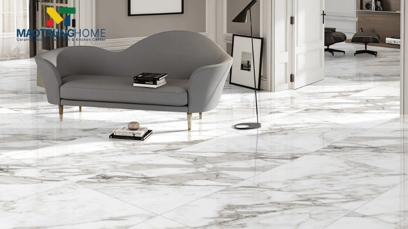 Mẫu gạch trắng vân khói và xám đậm