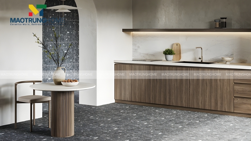 Gạch Terrazzo tạo điểm nhấn với các hạt đá nhỏ li ti
