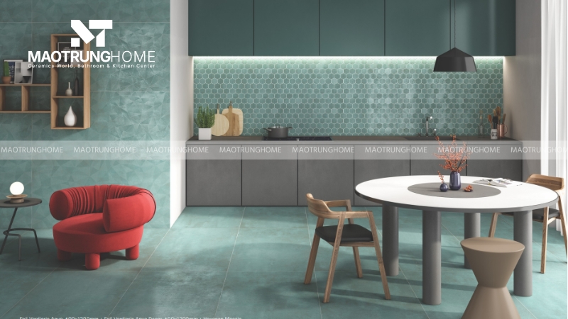 Khu vực phòng bếp dễ vệ sinh