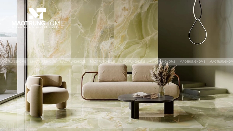 Chọn gạch lát nền xanh cẩm thạch cho các khu vực trong nhà