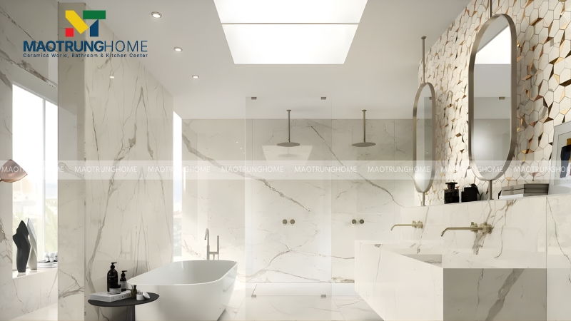 Mẫu gạch vân đá tự nhiên cho căn hộ cao cấp