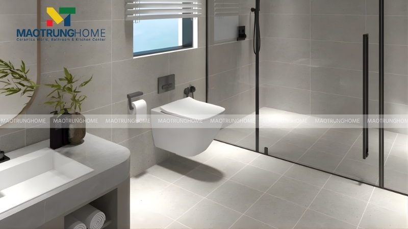 Mẫu gạch vân xi măng phong cách tối giản