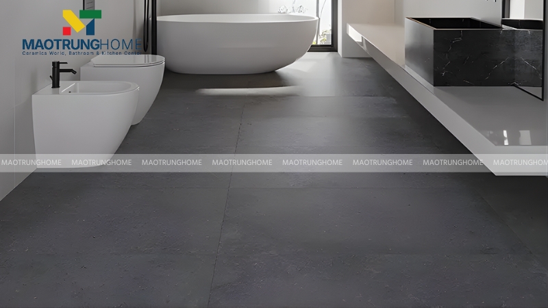 Mẫu gạch vân xi măng phong cách tối giản với tông màu xám trung tính