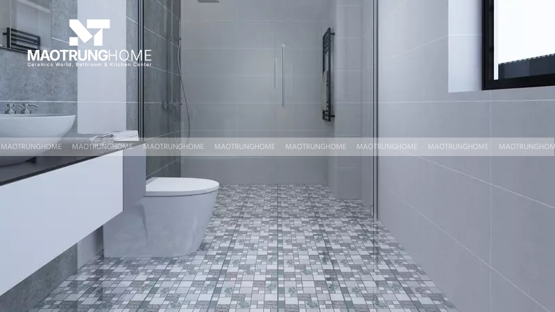 Chọn gạch cho phòng tắm diện tích vừa