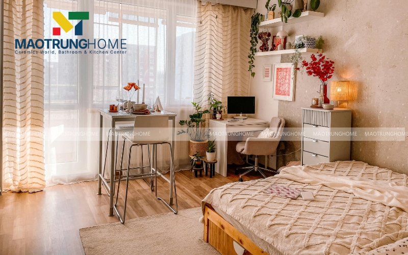 Gạch vân gỗ mô phỏng chân thực vẻ đẹp của gỗ sồi tự nhiên