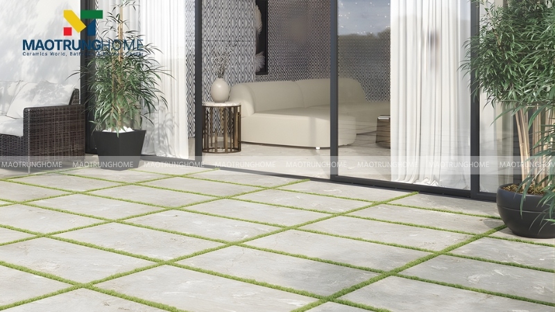 Gạch lát sân thượng giúp ngăn nước mưa thấm xuống tầng dưới