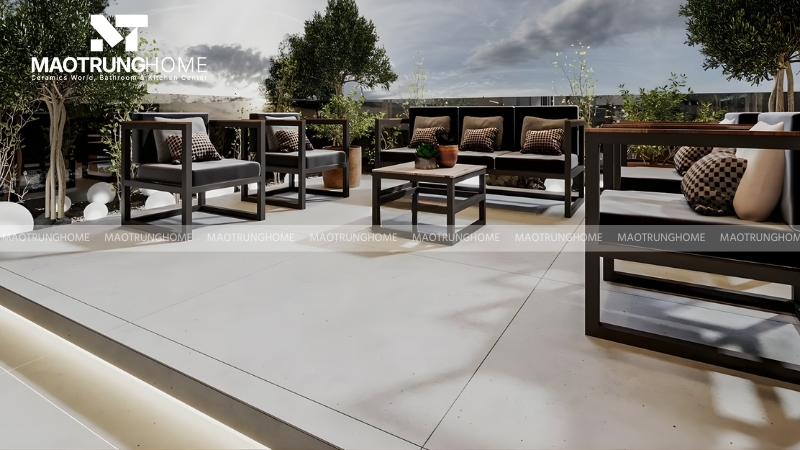 Mẫu gạch cho sân thượng không mái che