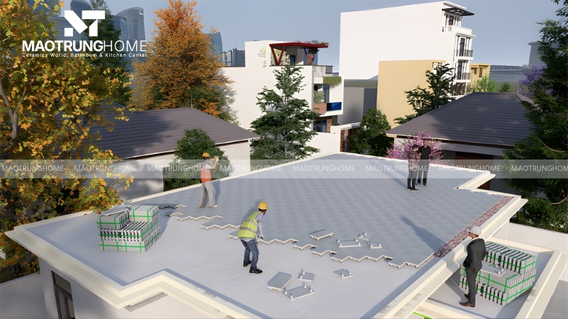 Bạn cần chú trọng kỹ thuật khi thi công gạch sân thượng
