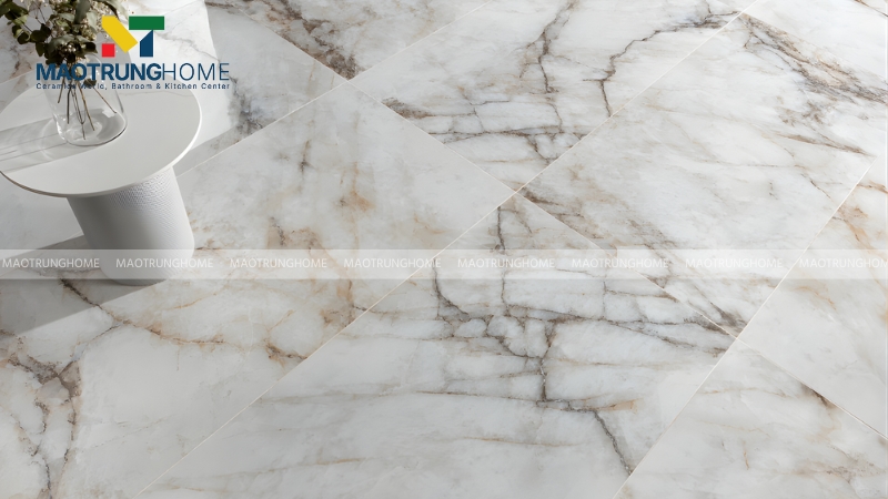 Mẫu gạch vân đá tự nhiên sang trọng cho sân thượng