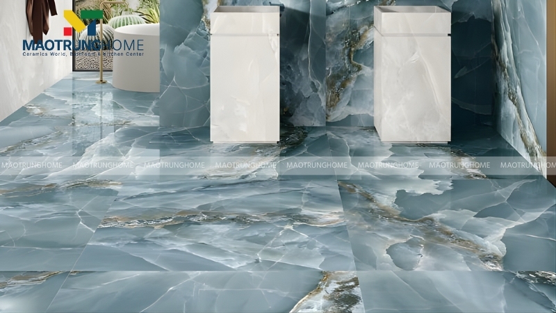 Mẫu gạch xanh ngọc vân đá Marble cao cấp