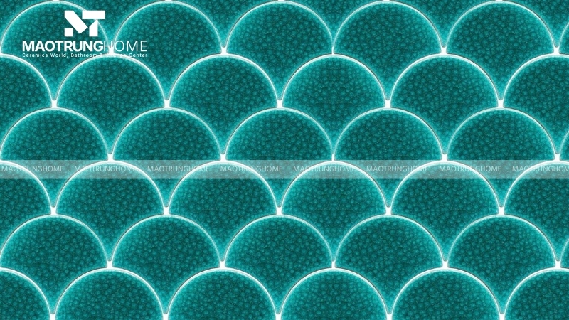 Mẫu gạch mosaic màu xanh ngọc