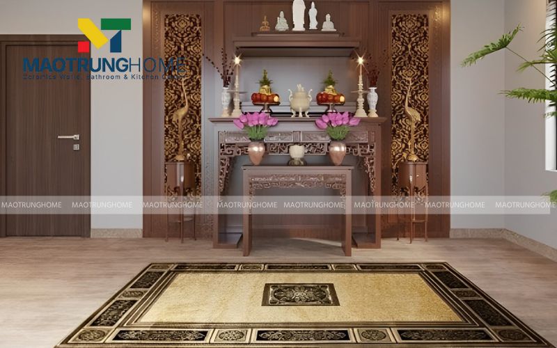 Sự tôn nghiêm từ mẫu gạch thảm họa tiết mặt trống đồng truyền thống
