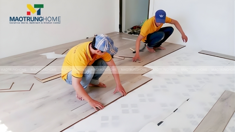 Lát gạch chồng gạch vẫn bền bằng lát mới nếu keo dán phù hợp