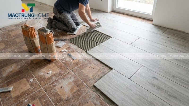 Chi phí lát gạch mới trên nền cũ sẽ tối ưu hơn lát mới hoàn toàn