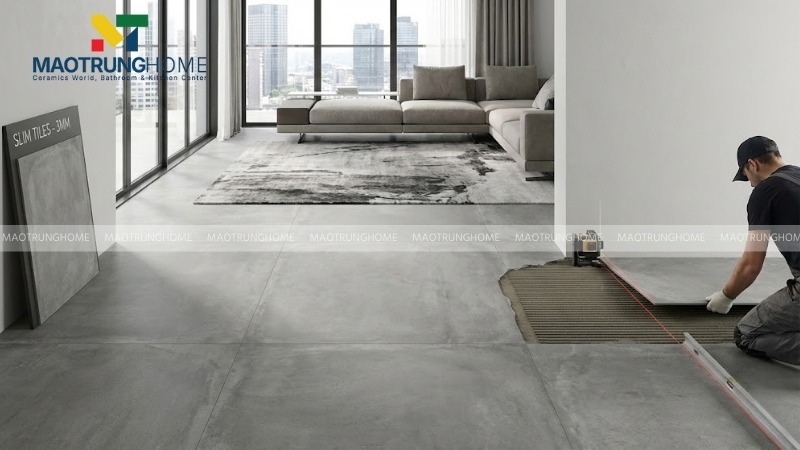 Gạch Slim là dòng gạch porcelain có độ dày chỉ từ 3mm đến 6mm