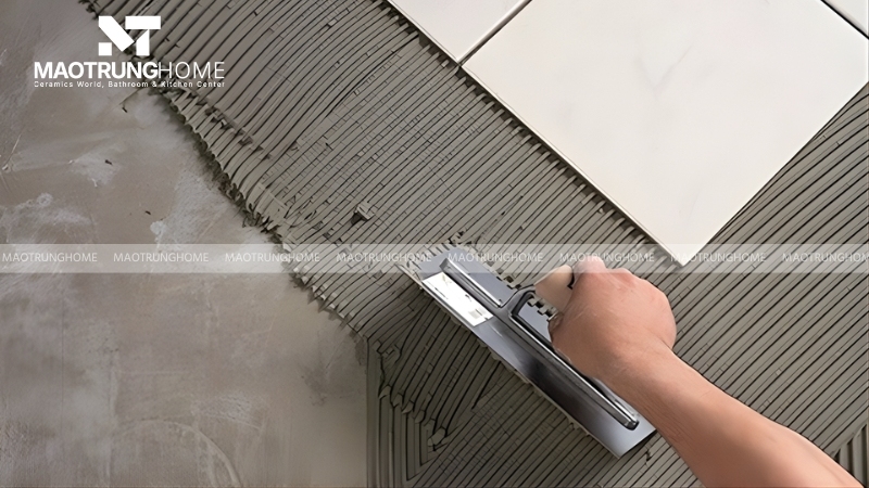 Bạn nên dùng keo dán gạch chuyên dụng cho sàn