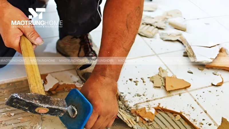 Kỹ thuật tháo dỡ gạch cũ để bỏ đi