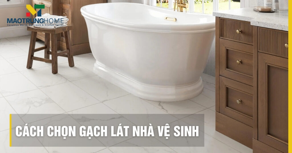 Bí quyết cách chọn gạch lát nhà vệ sinh bền đẹp và an toàn 2026