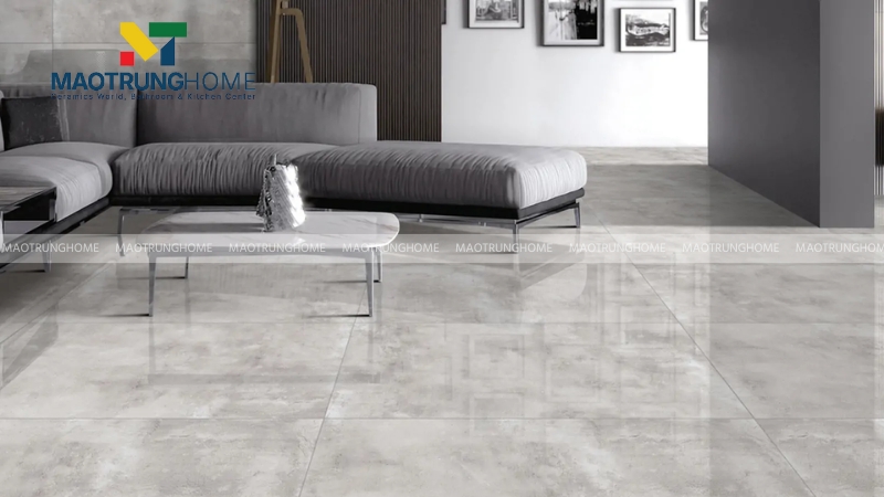 Mẫu gạch bóng kiếng sang trọng cho phòng khách (Mẫu 1)