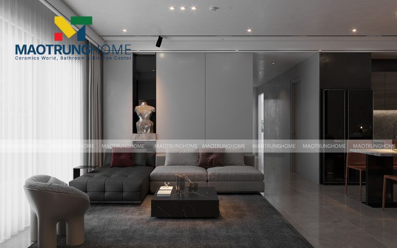 Gạch 80x80 vân xi măng giải pháp tối ưu cho lối sống tối giản