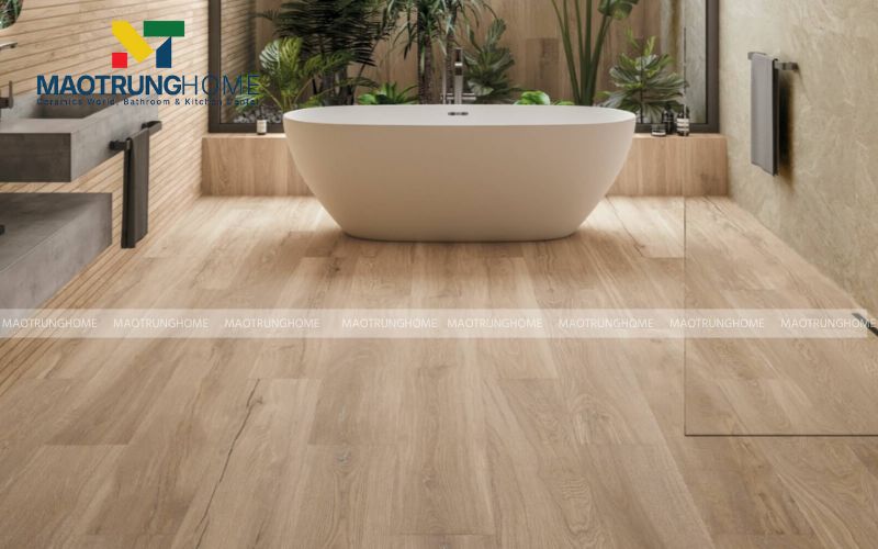 Sự ấm cúng và gần gũi thiên nhiên từ mẫu gạch gỗ khổ lớn