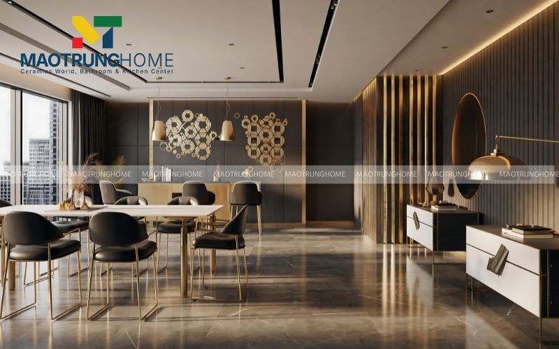 giúp tối giản số lượng đường ron, tạo cảm giác không gian rộng rãi