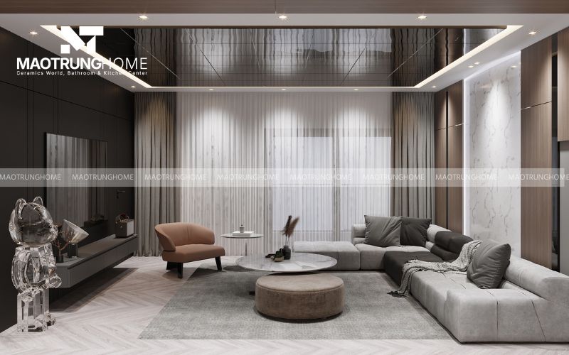 Gạch vân xi măng 80x80 bề mặt men Matt cho vẻ đẹp trầm mặc