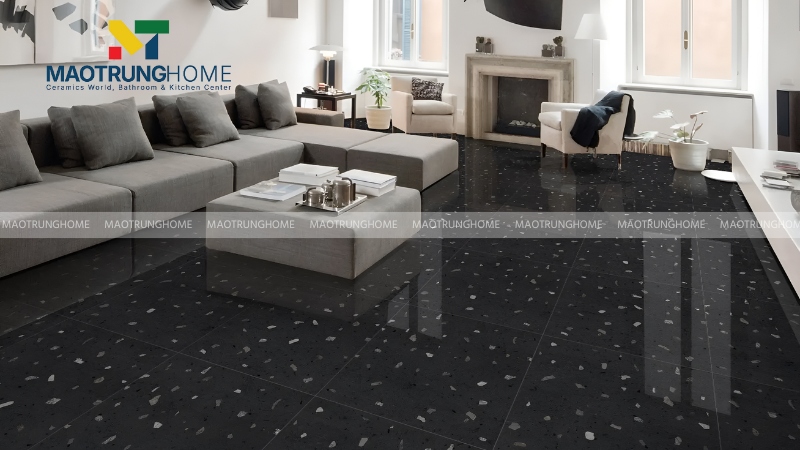 Gạch lát nền màu đen là gạch có tông chủ đạo màu đen