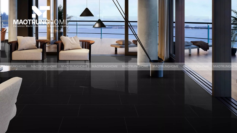 Gạch đen bóng kiếng hiện đại (Mẫu 4)