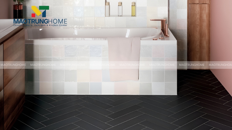 Gạch đen men mờ tinh tế (Mẫu 2)