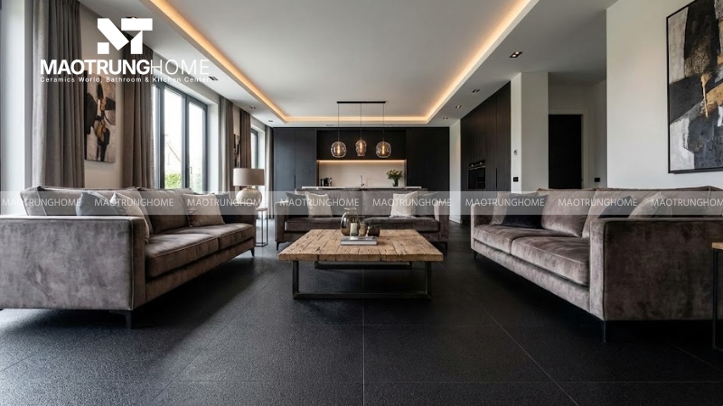 Gạch đen nhám chống trơn trượt (Mẫu 1)