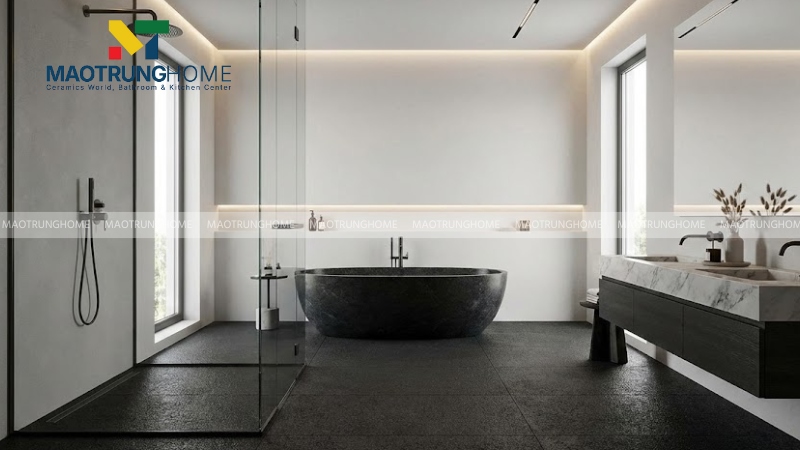 Gạch đen nhám chống trơn trượt (Mẫu 2)