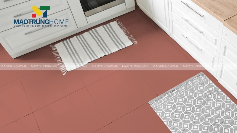 Mẫu gạch đỏ trơn phong cách tối giản (Mẫu 1)