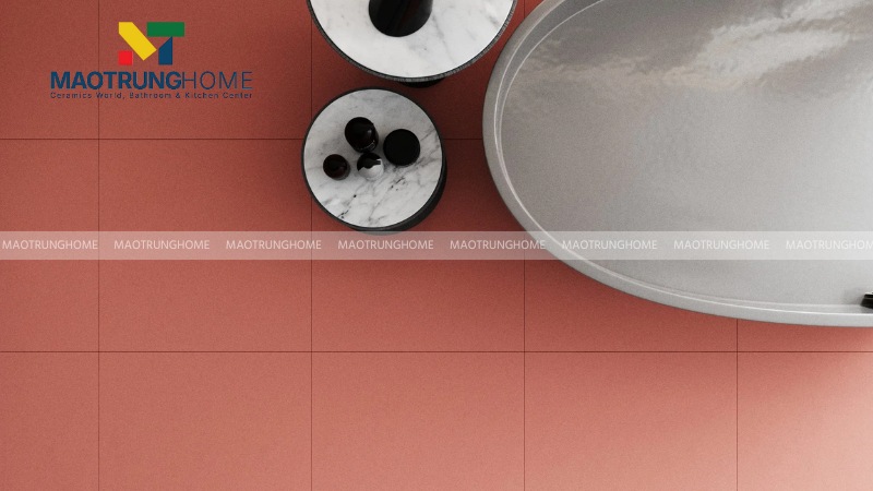 Mẫu gạch đỏ trơn phong cách tối giản (Mẫu 2)