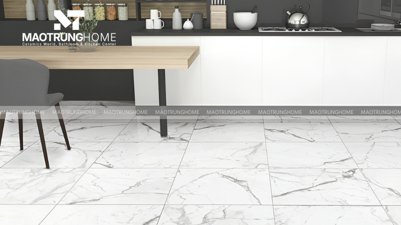 Gạch lát nền màu trắng kích thước 60x60cm