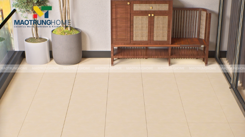 Gạch vàng kem bề mặt trơn tối giản (Mẫu 1)