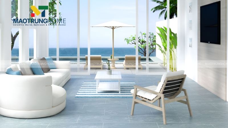 Gạch màu trơn và gạch men mờ hiện đại (Mẫu 7)