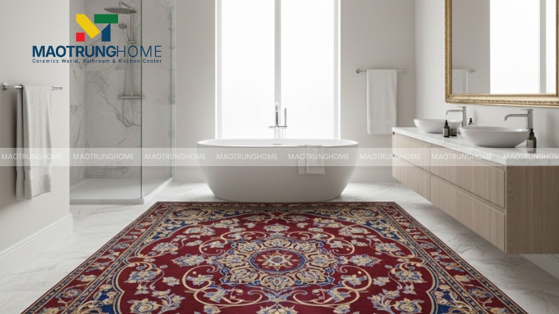 Mẫu gạch 3D giả thảm và hoa văn nghệ thuật (Mẫu 3)