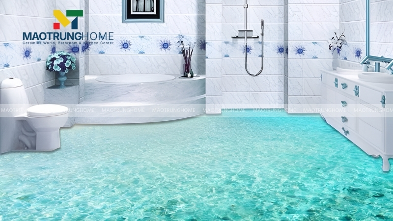 Mẫu gạch 3D chủ đề đại dương và biển cả (Mẫu 1)