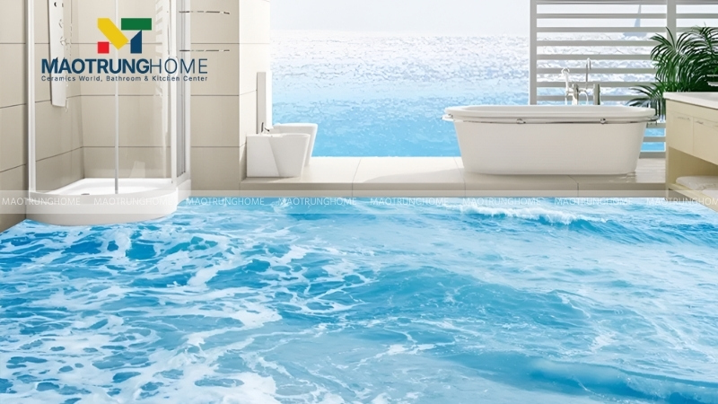 Mẫu gạch 3D chủ đề đại dương và biển cả (Mẫu 2)