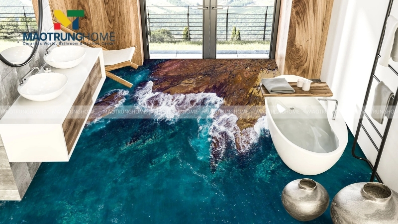 Mẫu gạch 3D chủ đề đại dương và biển cả (Mẫu 3)