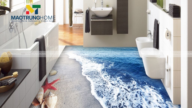 Mẫu gạch 3D chủ đề đại dương và biển cả (Mẫu 4)